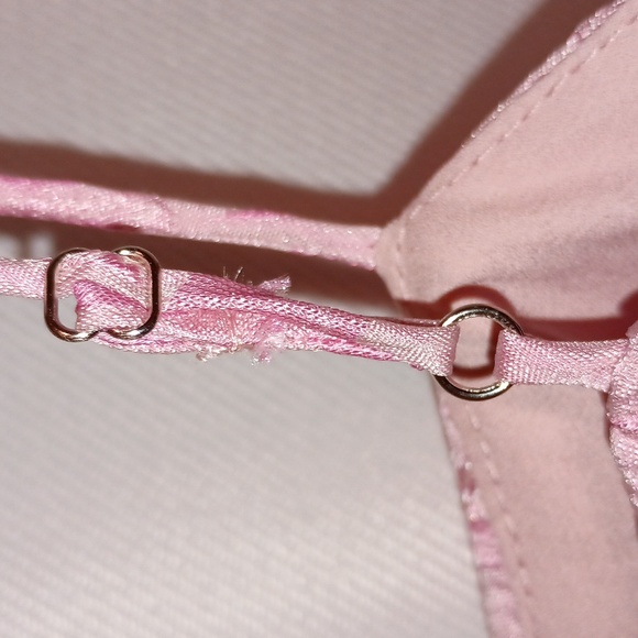 Storia -Coco McCall Shop- PINK FLORAL EMBOSSED MINI Babydoll DRESS Size M - Picture 12 of 15